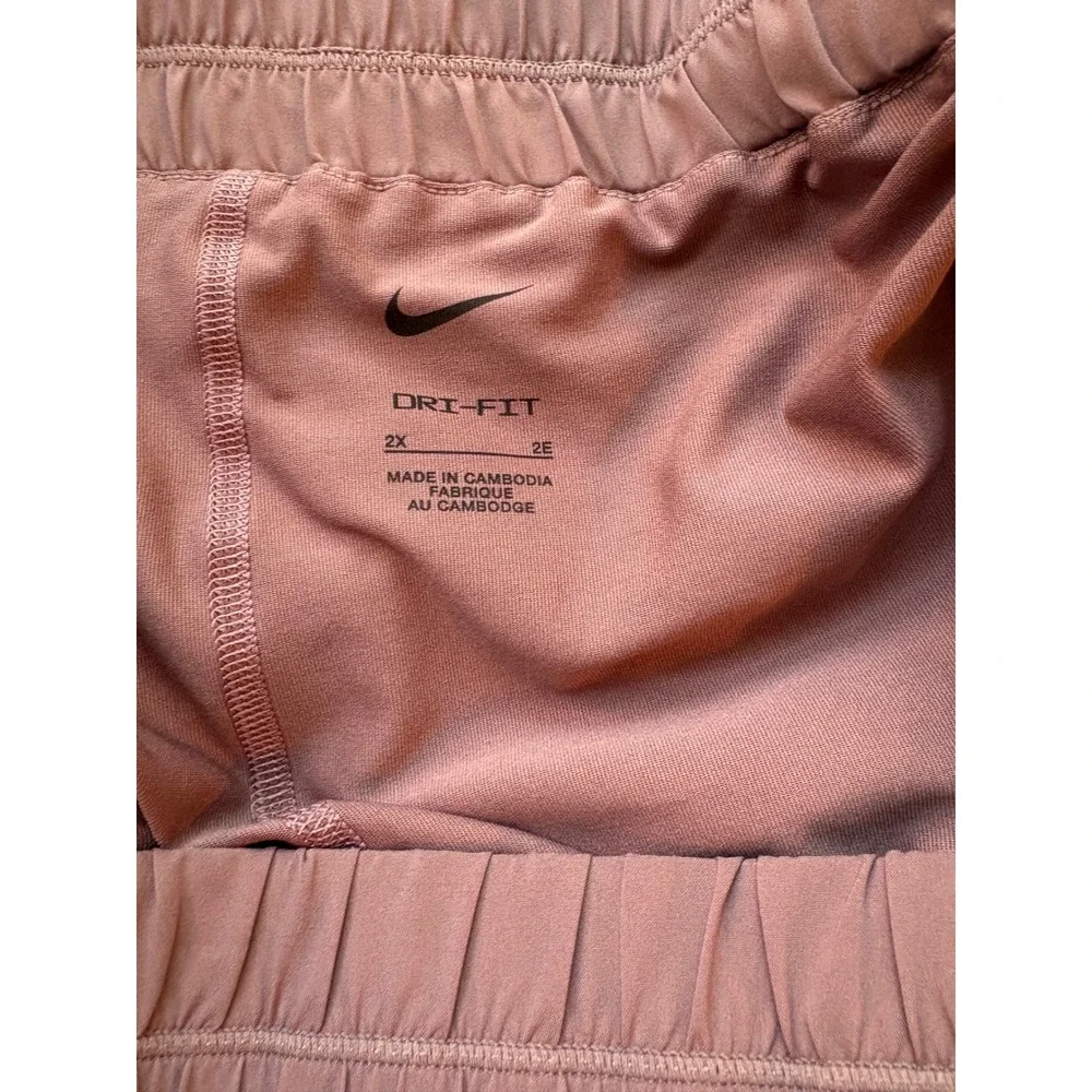 Nike Dri-FIT Advantage Tennis Skirt Mauve Pink Smocked Waist Skort FV5569-208 2X